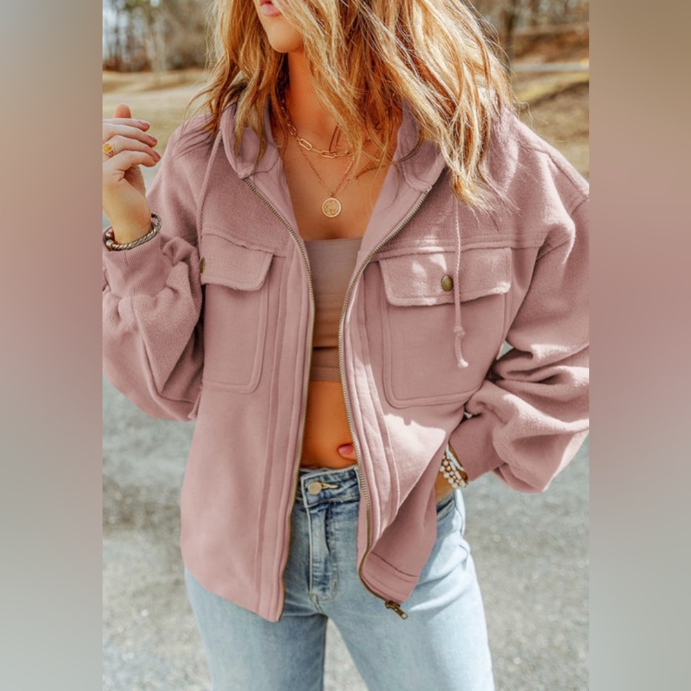 Pink hooded jacket